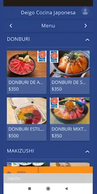 Deigo Cocina Japonesa android App screenshot 2